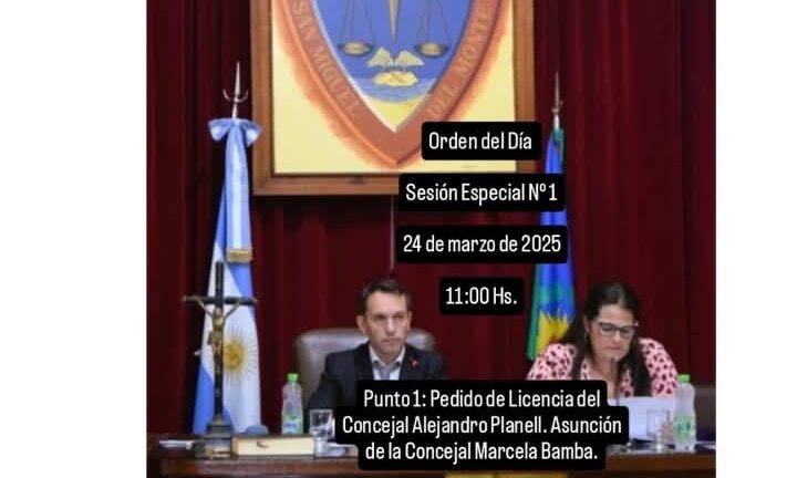 1ra. Sesión Especial del Honorable Concejo Deliberante de Monte