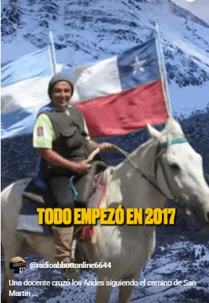 Una docente cruzó los Andes, siguiendo el camino de San Martín