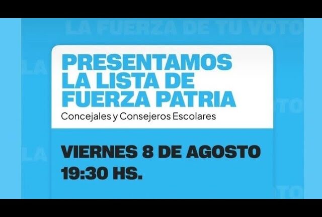 Presentacion de los candidato/as de Fuerza Patria Monte