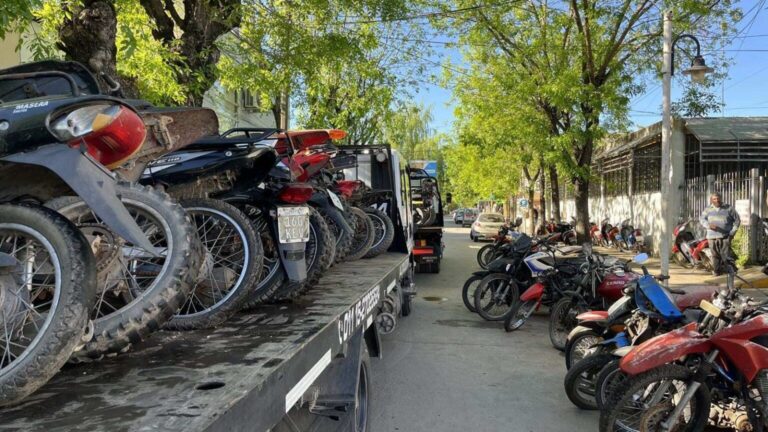 Traslado de más de 100 motos secuestradas