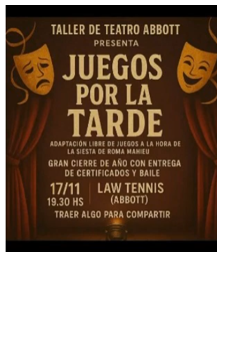 Tardecita de teatro en Abbott.